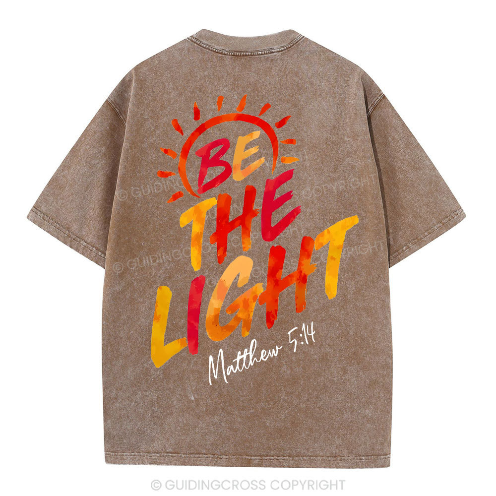 Be The Light Christian Washed T-Shirt