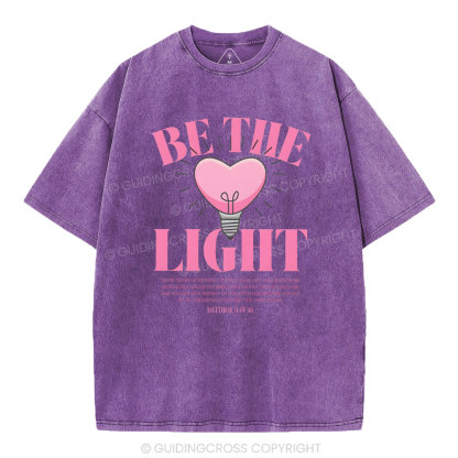 Be The Light Christian Washed T-Shirt