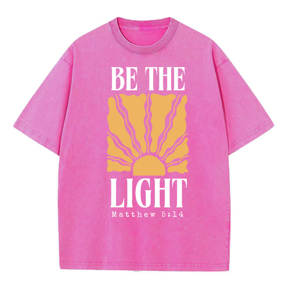 Be The Light Christian Washed T-Shirt