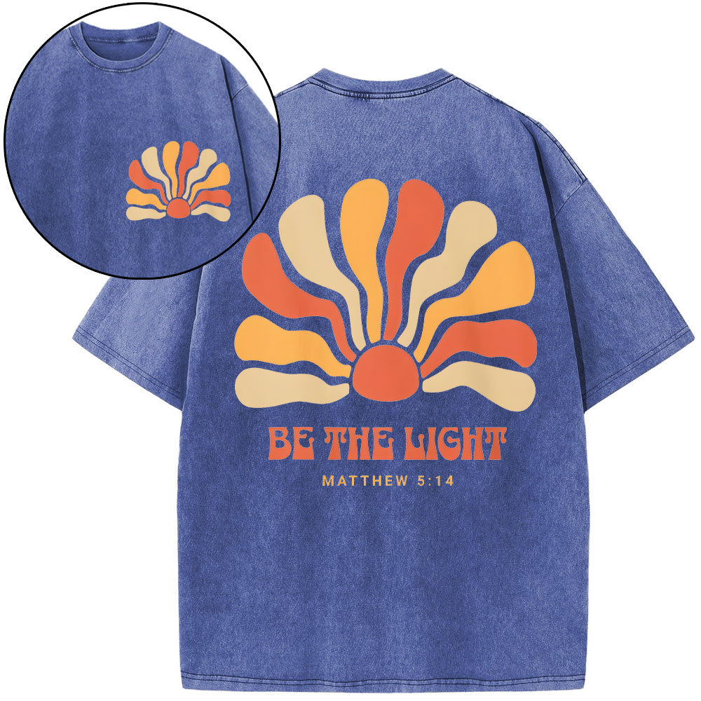 Be The Light Christian Washed T-Shirt