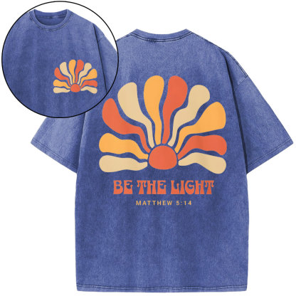 Be The Light Christian Washed T-Shirt