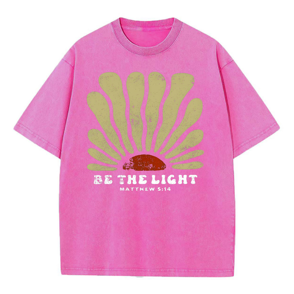 Be The Light Christian Washed T-Shirt