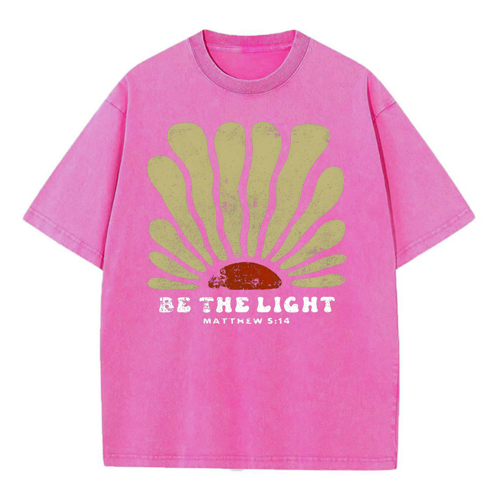 Be The Light Christian Washed T-Shirt