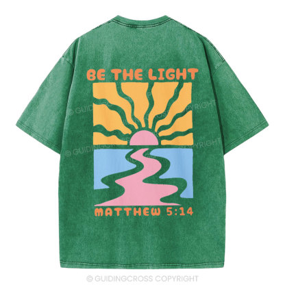 Be The Light Christian Washed T-Shirt