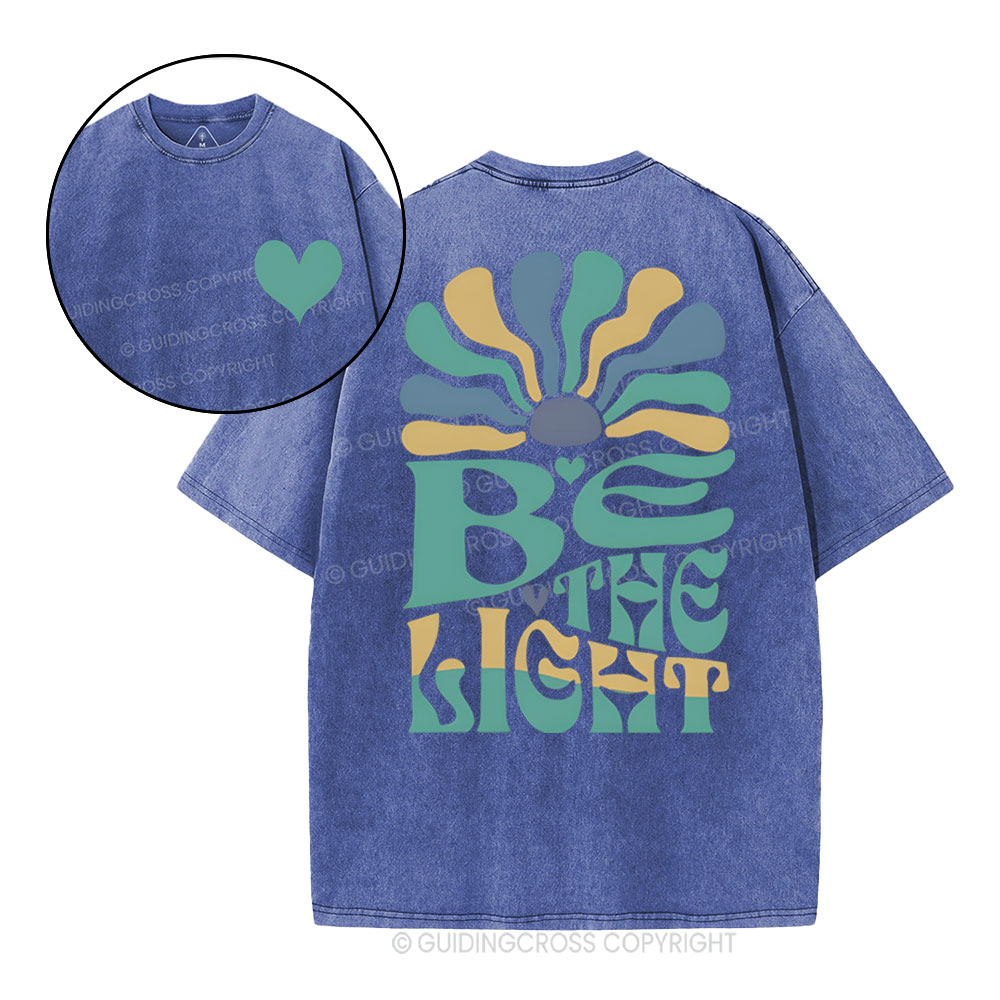 Be The Light Christian Washed T-Shirt