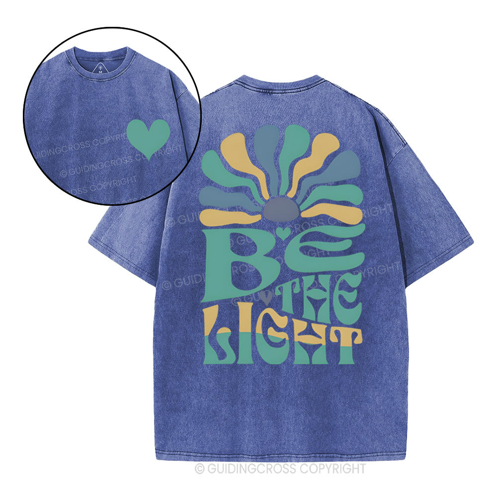 Be The Light Christian Washed T-Shirt