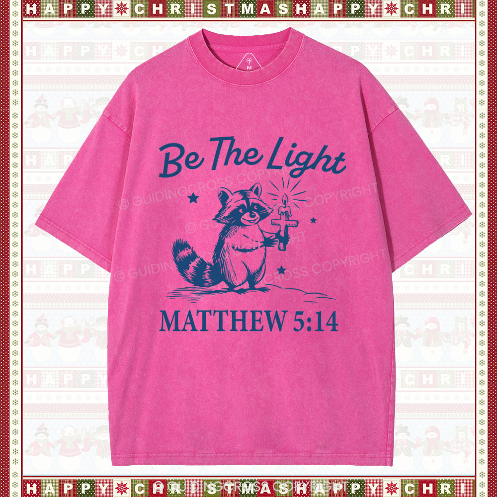 Be The Light Christian Washed T-Shirt