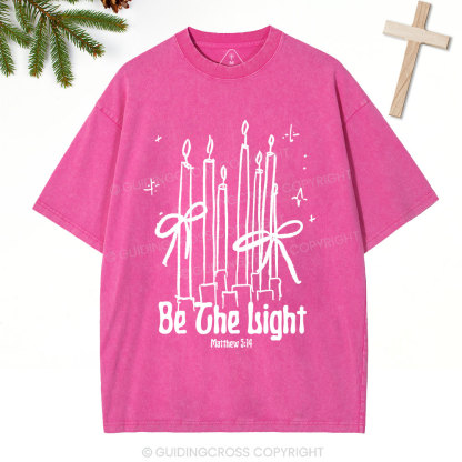 Be The Light  Christian Washed T-Shirt