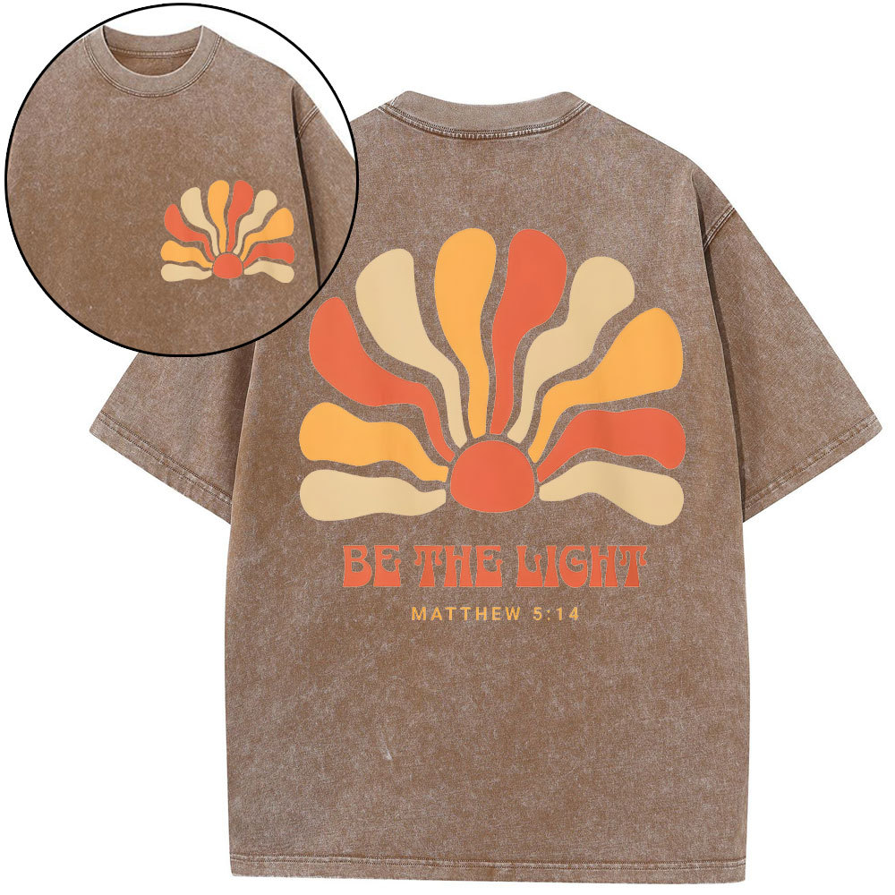 Be The Light Christian Washed T-Shirt