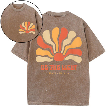 Be The Light Christian Washed T-Shirt