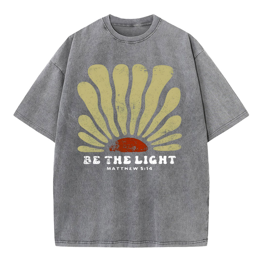 Be The Light Christian Washed T-Shirt