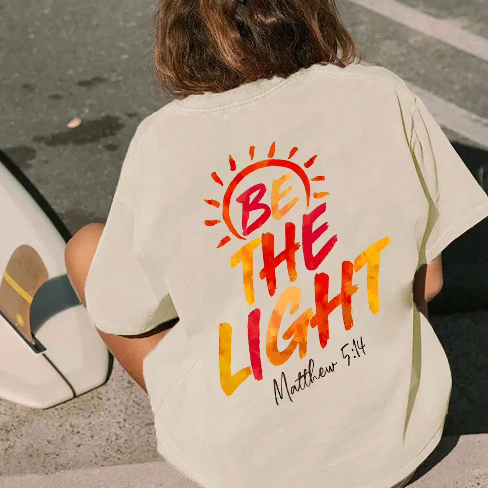 Be The Light Christian Washed T-Shirt