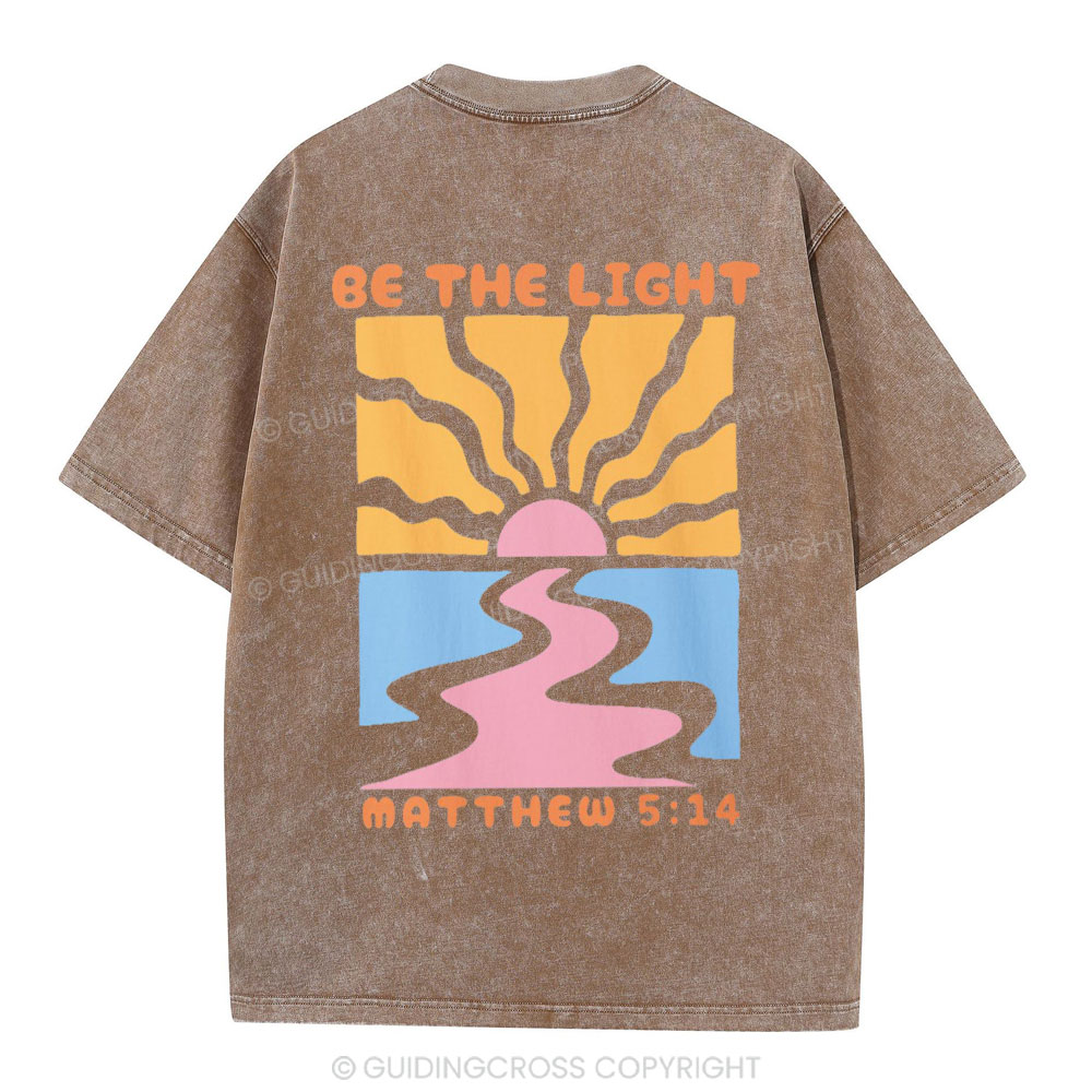 Be The Light Christian Washed T-Shirt