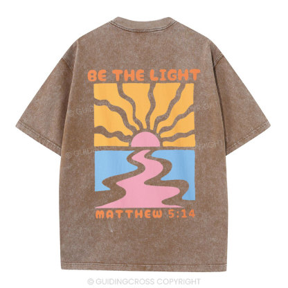Be The Light Christian Washed T-Shirt
