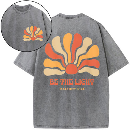 Be The Light Christian Washed T-Shirt