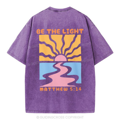 Be The Light Christian Washed T-Shirt