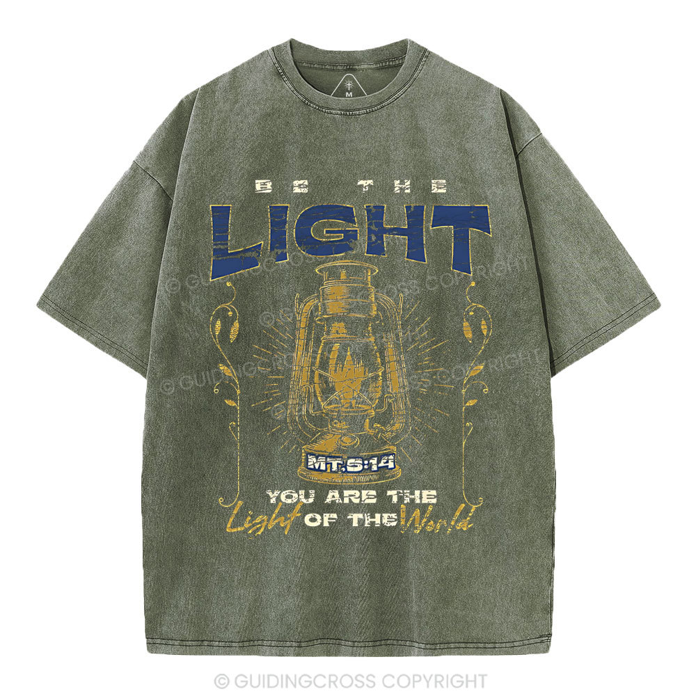 Be The Light Christian Washed T-Shirt