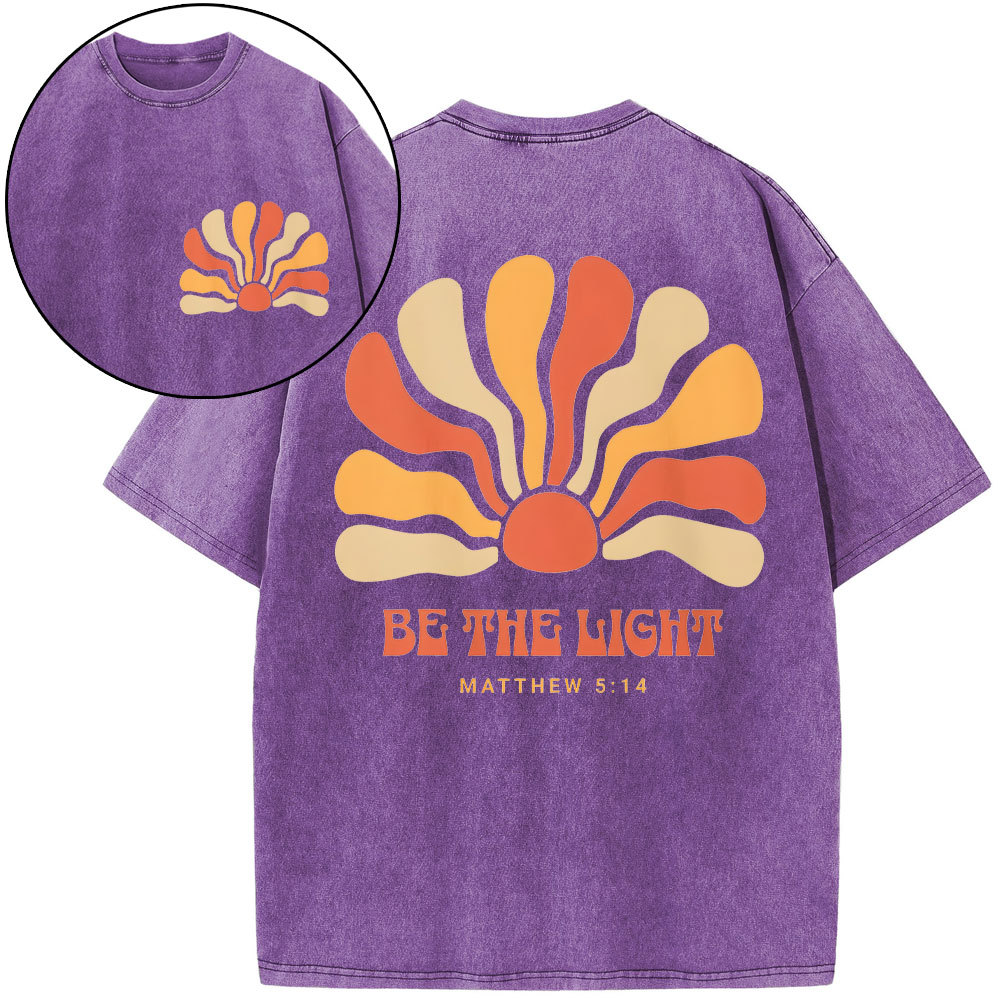 Be The Light Christian Washed T-Shirt