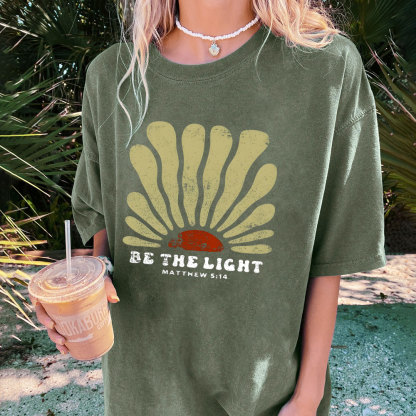 Be The Light Christian Washed T-Shirt