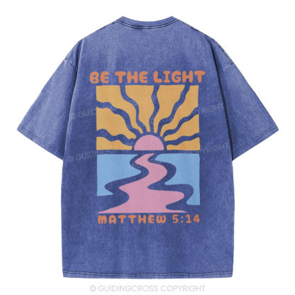 Be The Light Christian Washed T-Shirt