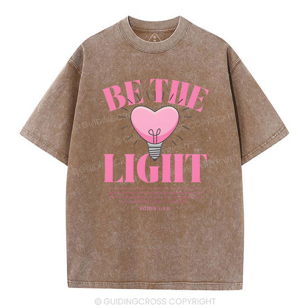 Be The Light Christian Washed T-Shirt
