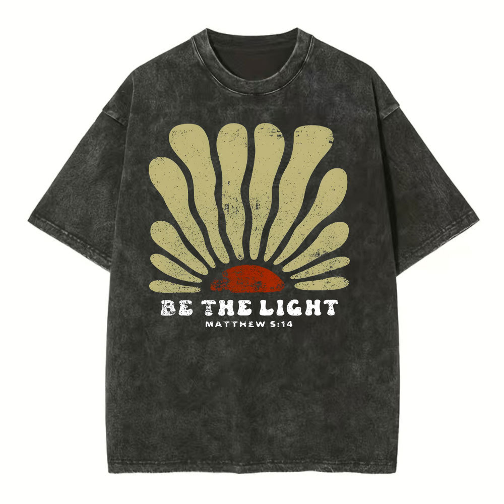 Be The Light Christian Washed T-Shirt