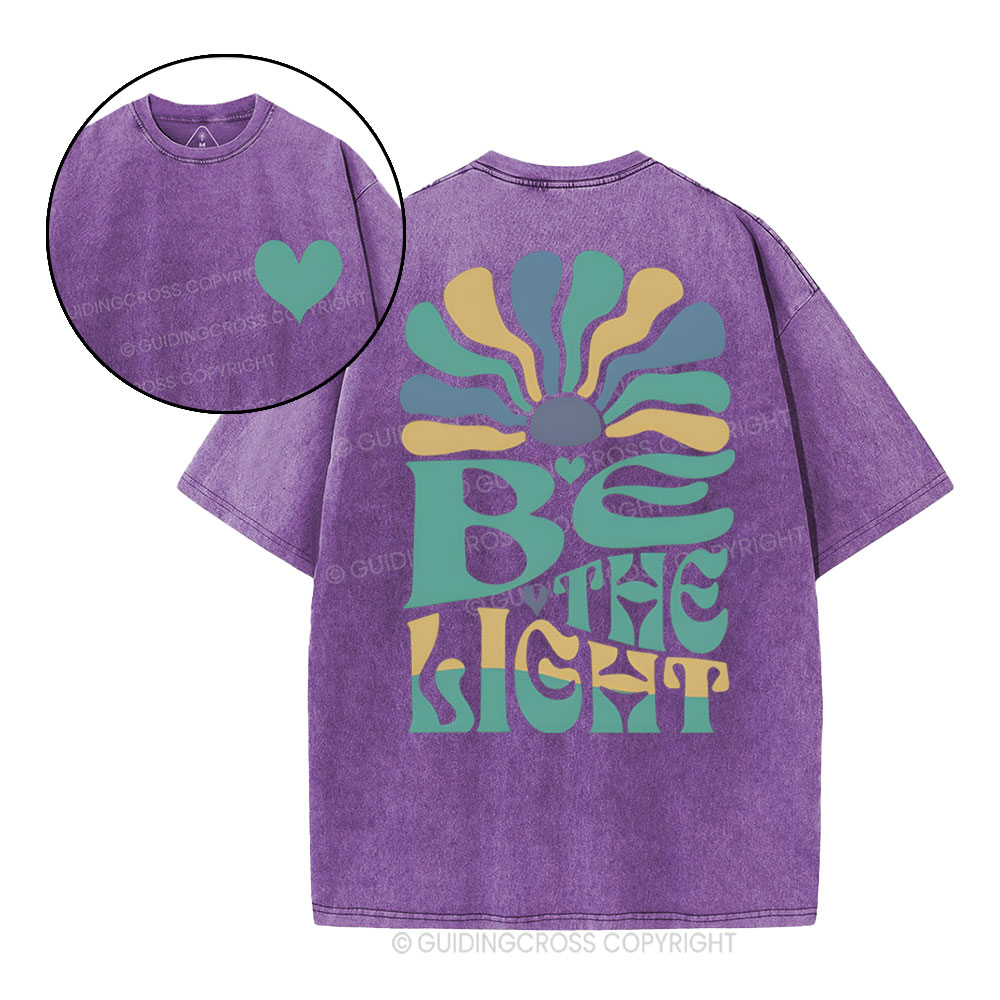 Be The Light Christian Washed T-Shirt