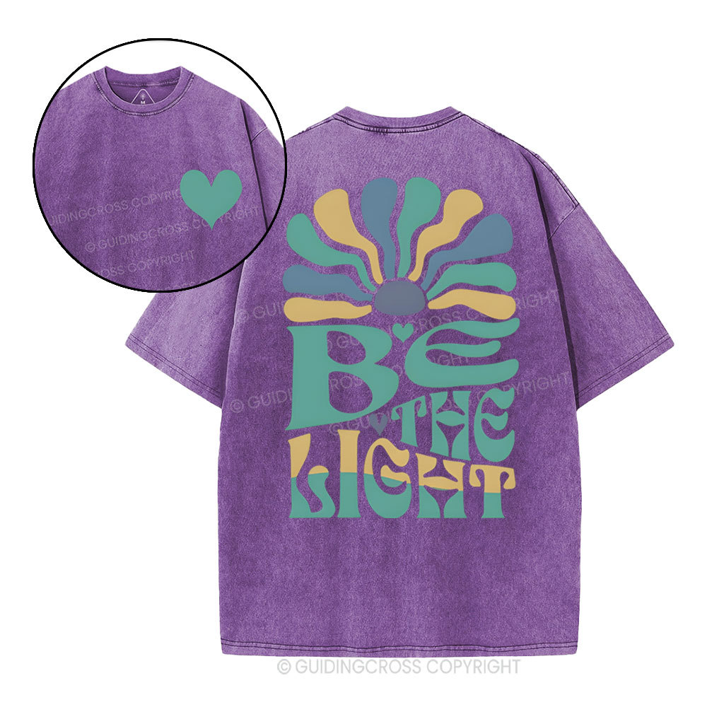 Be The Light Christian Washed T-Shirt