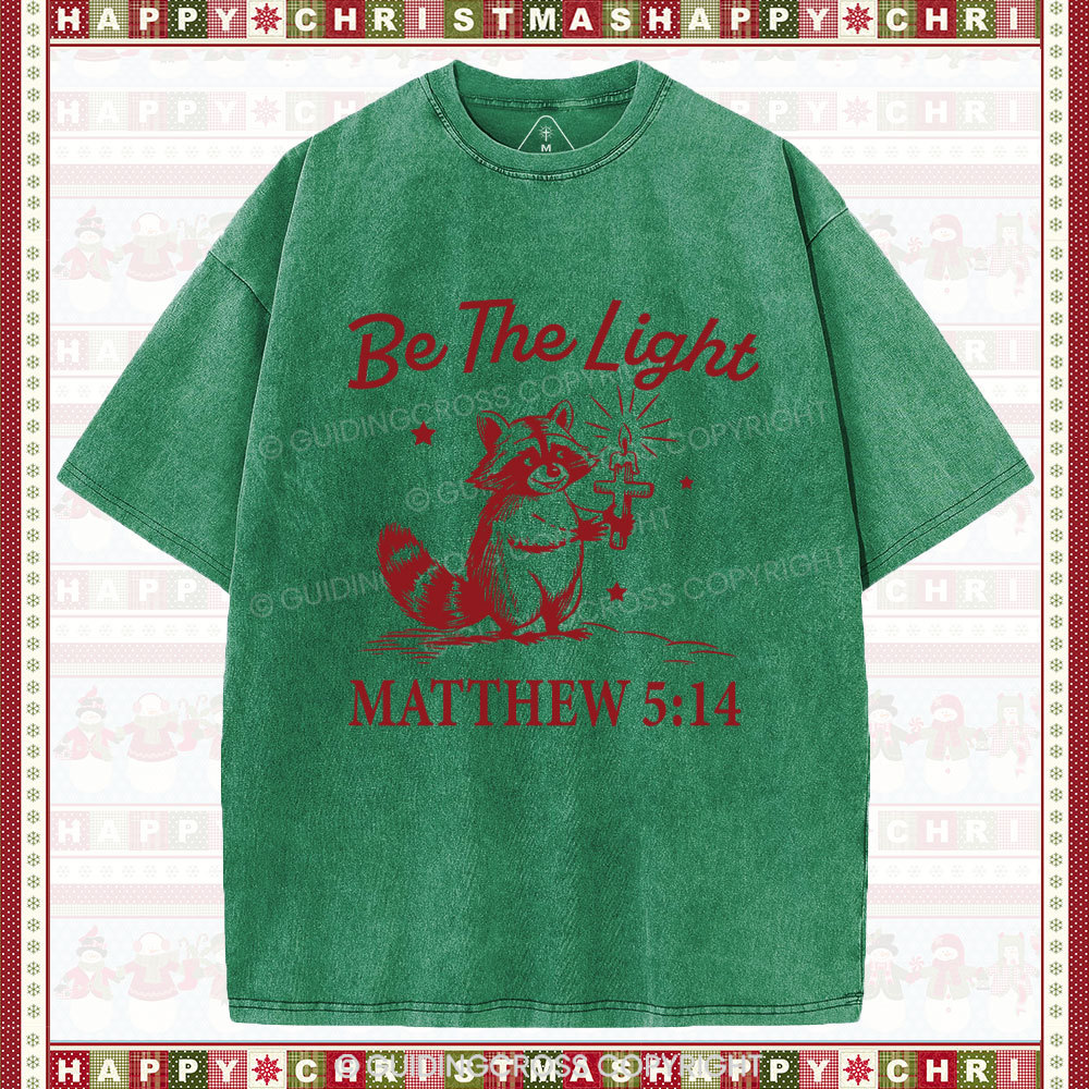 Be The Light Christian Washed T-Shirt