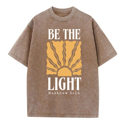 Be The Light Christian Washed T-Shirt