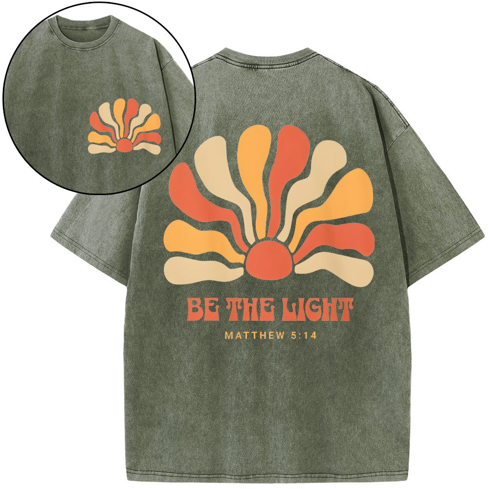 Be The Light Christian Washed T-Shirt