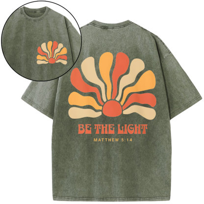 Be The Light Christian Washed T-Shirt