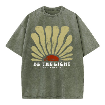 Be The Light Christian Washed T-Shirt
