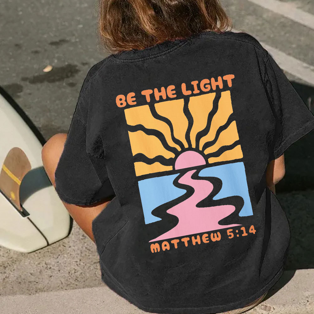 Be The Light Christian Washed T-Shirt