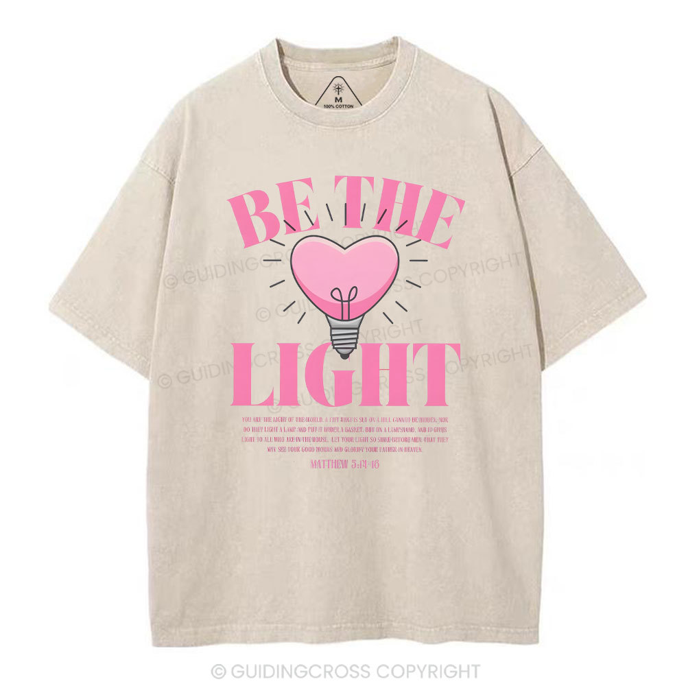 Be The Light Christian Washed T-Shirt