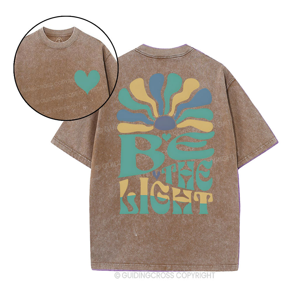 Be The Light Christian Washed T-Shirt