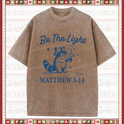 Be The Light Christian Washed T-Shirt