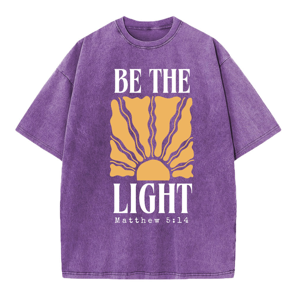 Be The Light Christian Washed T-Shirt