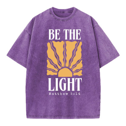 Be The Light Christian Washed T-Shirt
