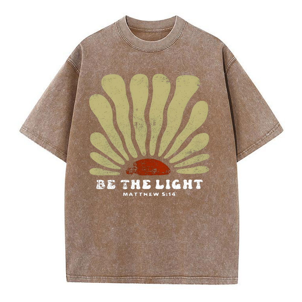 Be The Light Christian Washed T-Shirt