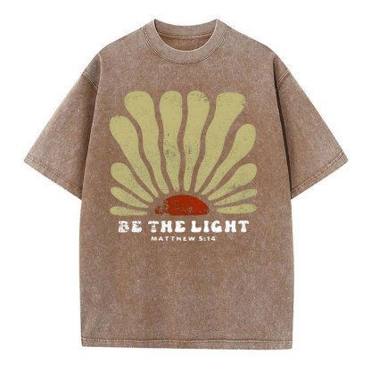 Be The Light Christian Washed T-Shirt