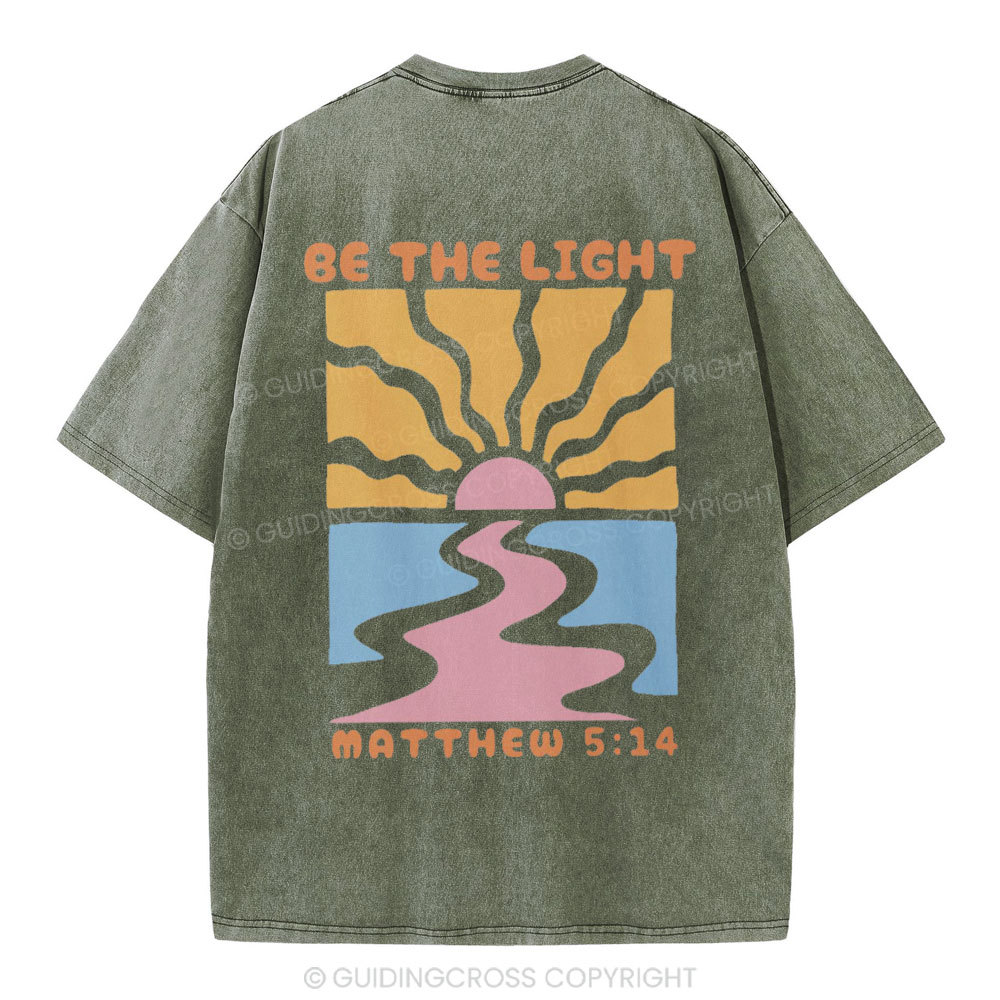 Be The Light Christian Washed T-Shirt