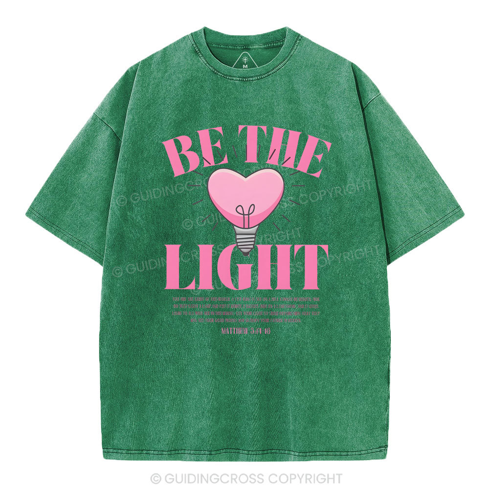 Be The Light Christian Washed T-Shirt