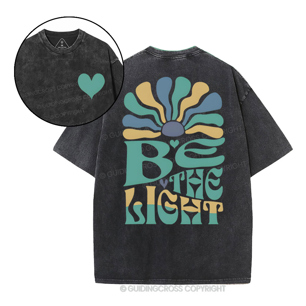 Be The Light Christian Washed T-Shirt