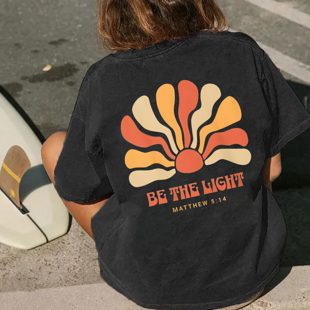 Be The Light Christian Washed T-Shirt