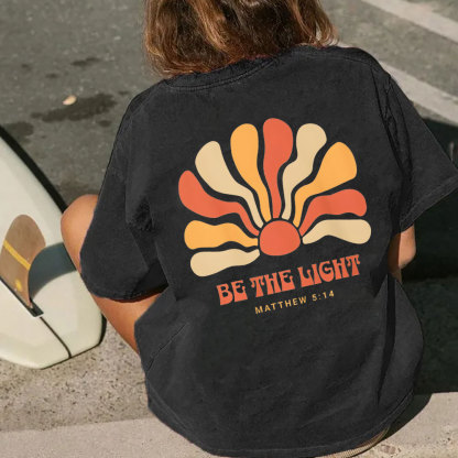 Be The Light Christian Washed T-Shirt