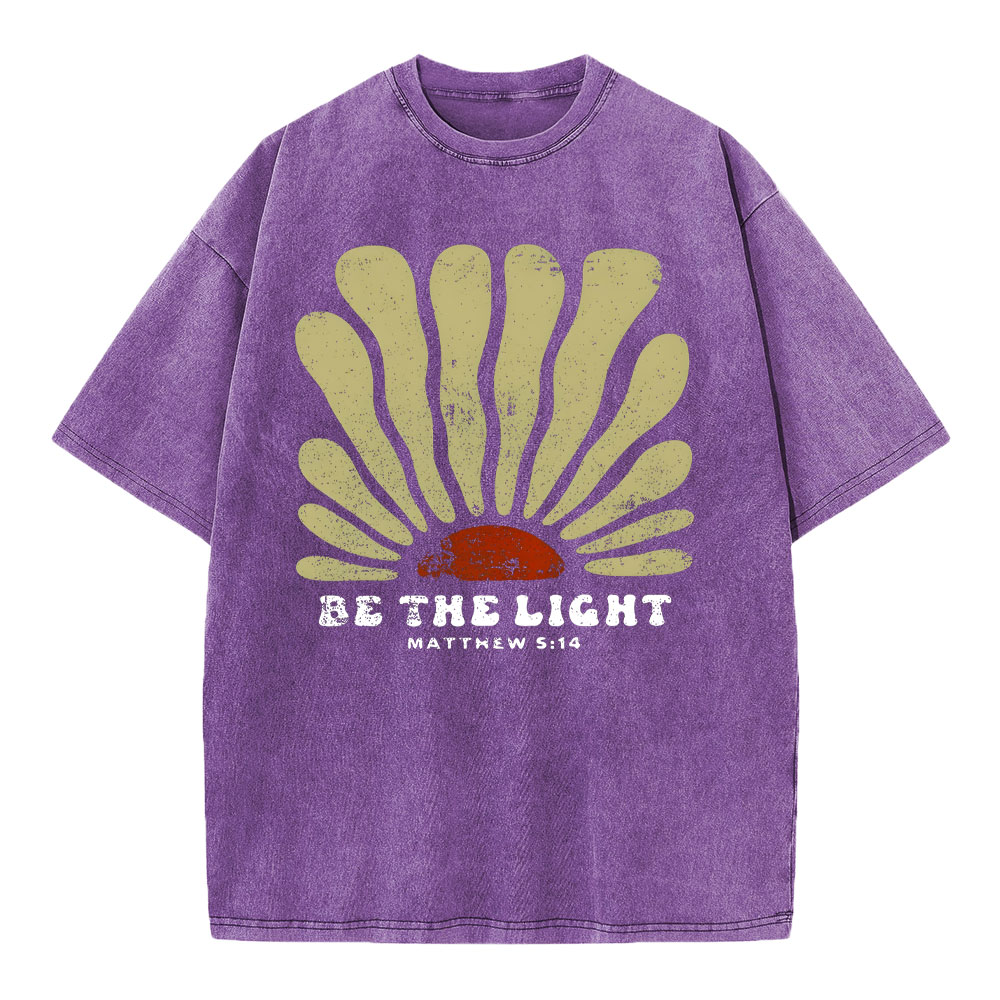 Be The Light Christian Washed T-Shirt