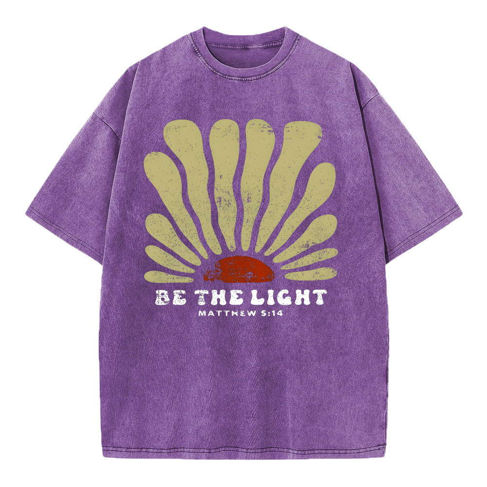 Be The Light Christian Washed T-Shirt