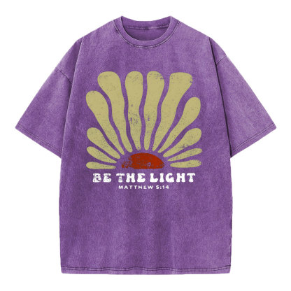 Be The Light Christian Washed T-Shirt
