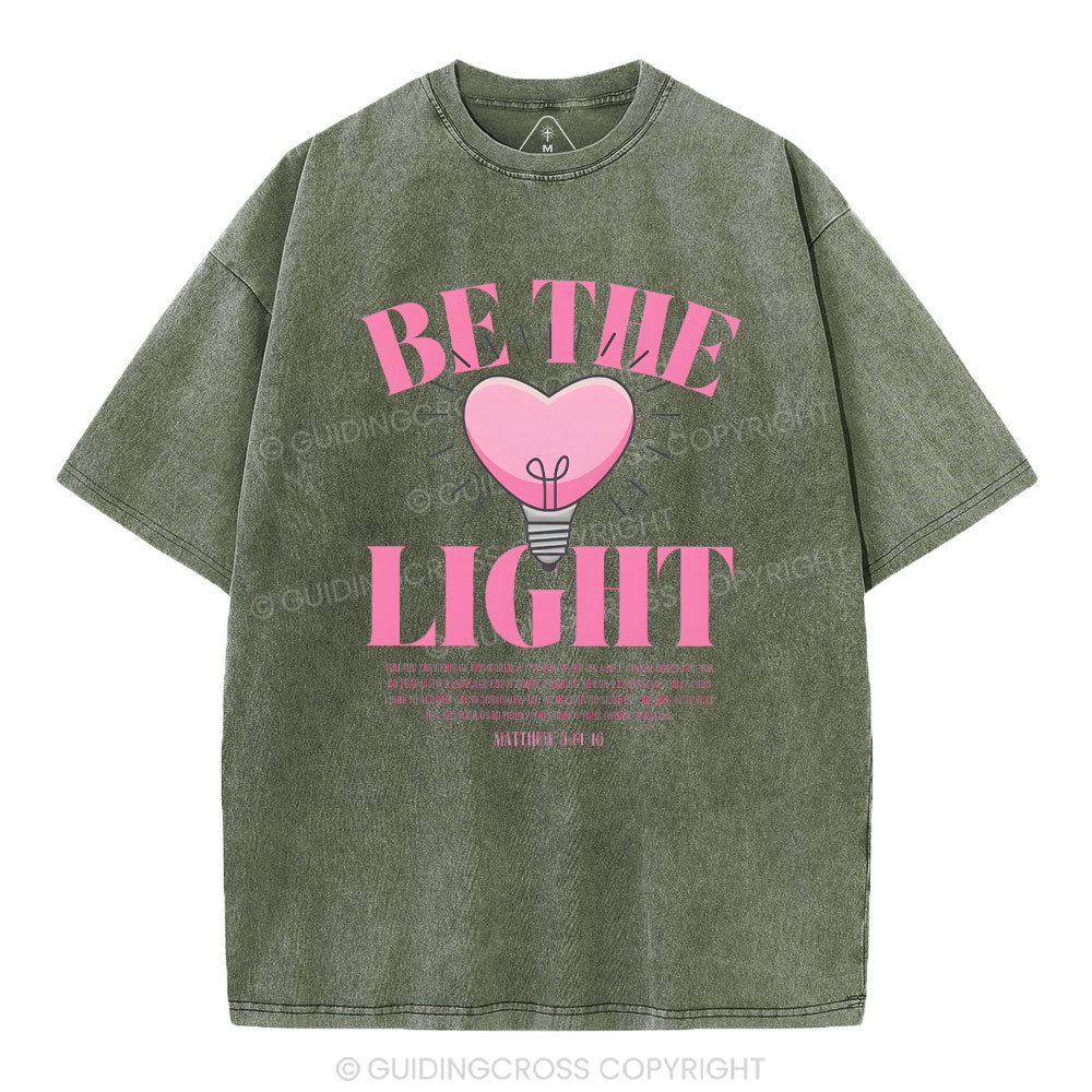 Be The Light Christian Washed T-Shirt